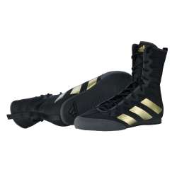 Adidas box hog 4 boxen schuhe in schwarz/gold 4