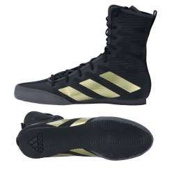 Adidas box hog 4 boxen schuhe in schwarz/gold 6