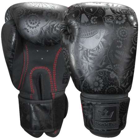 Buddha Mexikanische Boxhandschuhe mattschwarz