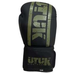 Guantes muay thai Utuk negro verde militar 1