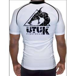 Licra MMA Utuk Fightwear blanca negra 1