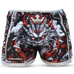 Muay Thai Buddha Drache rote Shorts 3