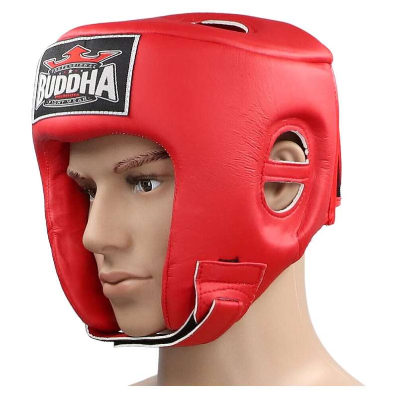 Casco kick boxing Buddha thailand rojo