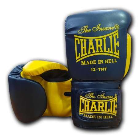 Guantes muay thai Charlie kaos negro amarillo