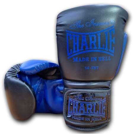 Guantes boxeo Charlie kaos negro azul