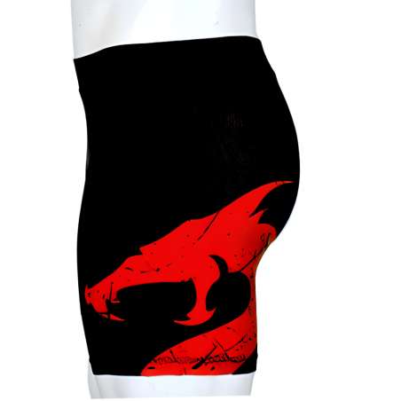 Utuk Fightwear Schwarze Rote Lycra-Shorts