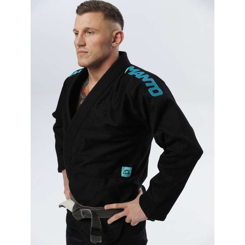 Kimono BJJ Manto X5 negro turquesa