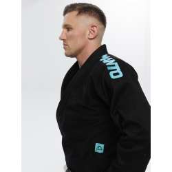 Kimono BJJ Manto X5 negro turquesa 6