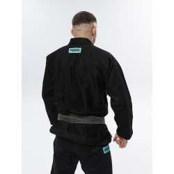 Kimono BJJ Manto X5 negro turquesa 7