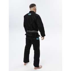 Kimono BJJ Manto X5 negro turquesa 8