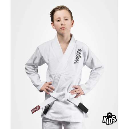 Kimono gi BJJ Venum Anwärter Kinder weiß