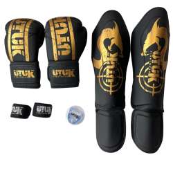 Muay Thai Pack Utuk Hunter Schwarz Gold