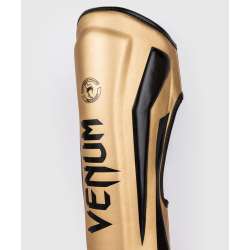 Muay thai Schienbeinschoner Venum elite standup schwarz gold 2