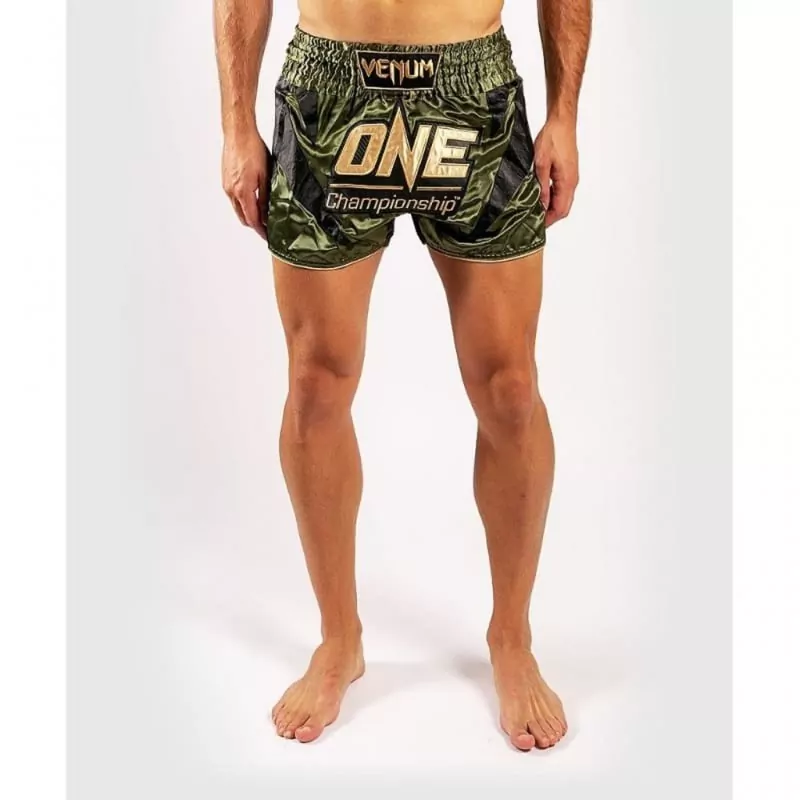 Shorts Venum Muay Thai X One FC Khaki/Oro