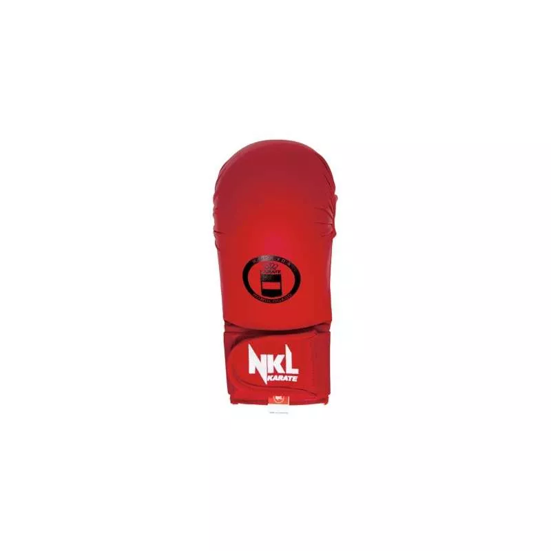 NKL Karate-Handschuhe rot (ohne Daumen)